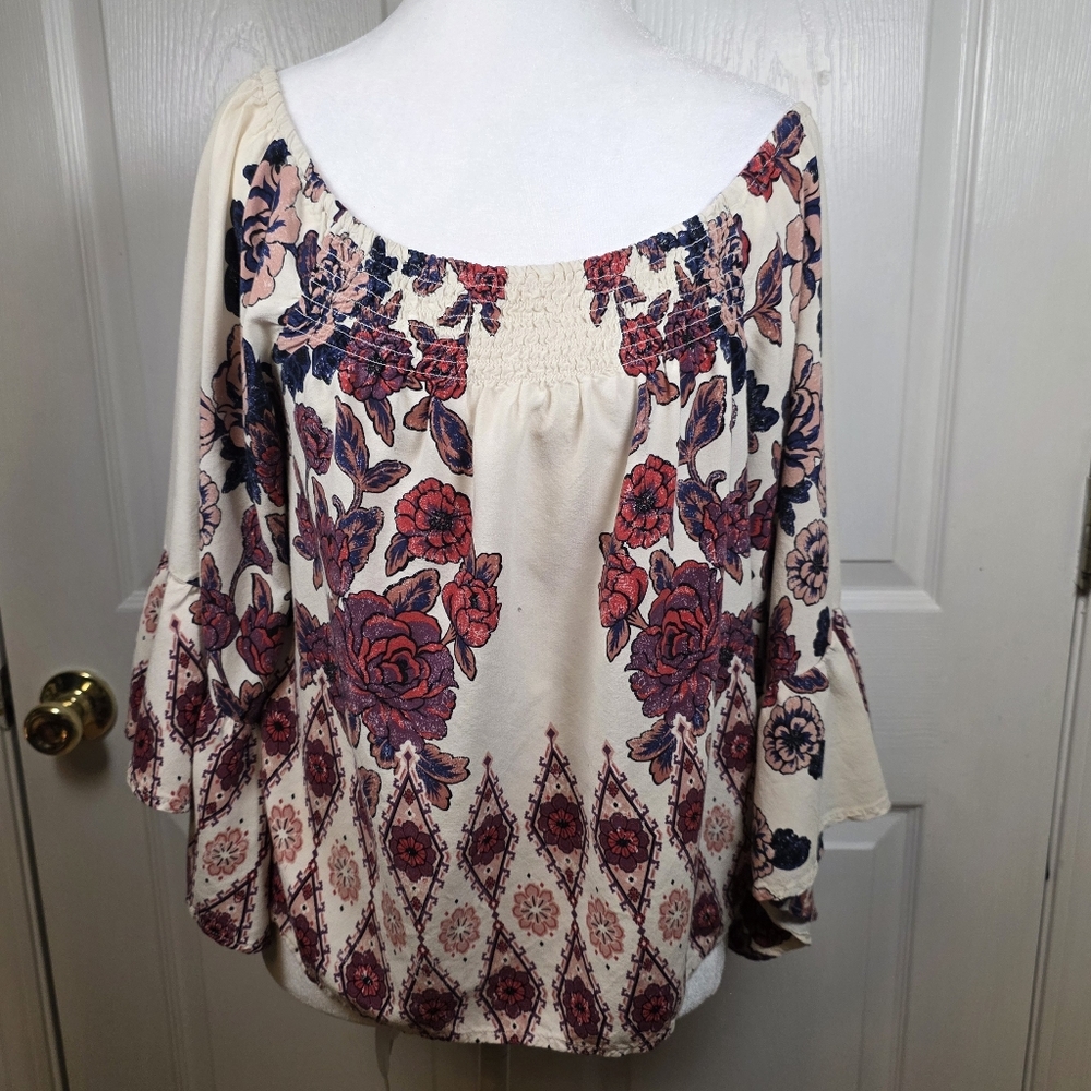 Living Doll Los Angeles Boho Floral Blouse S